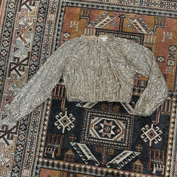 SEQUINED BLOUSE - Picture 5 of 5